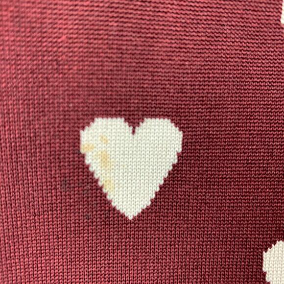 BURBERRY PRORSUM Size S Brown Silk Blend Print V-Neck Sweater - Picture 4 of 8